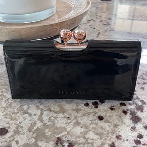 Ted Baker NWT Black Patent Wallet